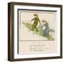 Here are Jack and His Sister Jill Making Their Way up the Hill-Kate Greenaway-Framed Art Print