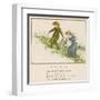 Here are Jack and His Sister Jill Making Their Way up the Hill-Kate Greenaway-Framed Art Print