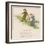 Here are Jack and His Sister Jill Making Their Way up the Hill-Kate Greenaway-Framed Art Print