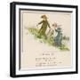 Here are Jack and His Sister Jill Making Their Way up the Hill-Kate Greenaway-Framed Art Print