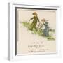 Here are Jack and His Sister Jill Making Their Way up the Hill-Kate Greenaway-Framed Art Print