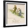 Here are Jack and His Sister Jill Making Their Way up the Hill-Kate Greenaway-Framed Art Print