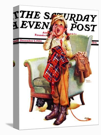 "Here Boy!," Saturday Evening Post Cover, December 5, 1936-Frances Tipton Hunter-Stretched Canvas