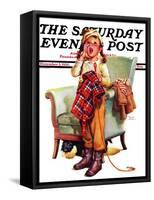 "Here Boy!," Saturday Evening Post Cover, December 5, 1936-Frances Tipton Hunter-Framed Stretched Canvas
