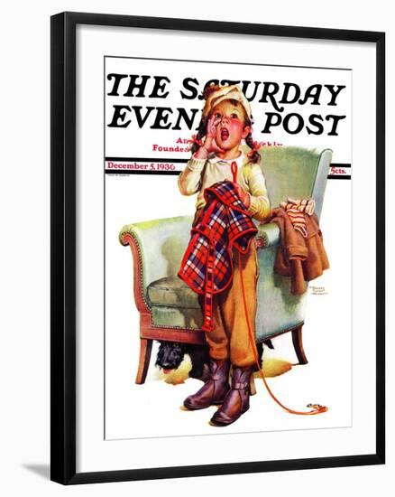 "Here Boy!," Saturday Evening Post Cover, December 5, 1936-Frances Tipton Hunter-Framed Giclee Print