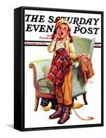 "Here Boy!," Saturday Evening Post Cover, December 5, 1936-Frances Tipton Hunter-Framed Stretched Canvas