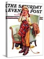 "Here Boy!," Saturday Evening Post Cover, December 5, 1936-Frances Tipton Hunter-Stretched Canvas