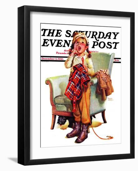 "Here Boy!," Saturday Evening Post Cover, December 5, 1936-Frances Tipton Hunter-Framed Giclee Print