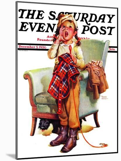 "Here Boy!," Saturday Evening Post Cover, December 5, 1936-Frances Tipton Hunter-Mounted Giclee Print