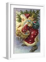 Here Comes Father Christmas-null-Framed Giclee Print