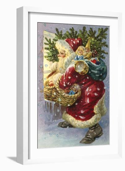 Here Comes Father Christmas-null-Framed Giclee Print