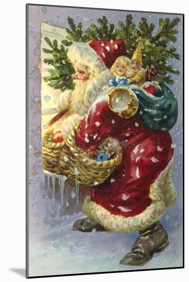 Here Comes Father Christmas-null-Mounted Giclee Print