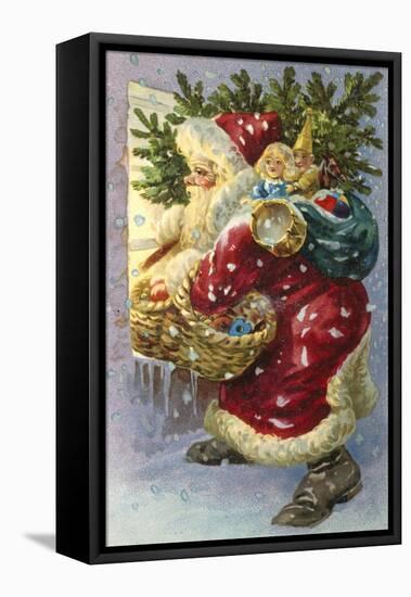 Here Comes Father Christmas-null-Framed Stretched Canvas