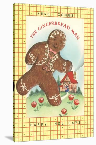 Here Comes Gingerbread Man-null-Stretched Canvas