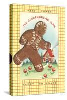Here Comes Gingerbread Man-null-Stretched Canvas