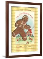 Here Comes Gingerbread Man-null-Framed Art Print