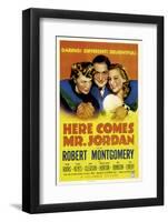 Here Comes Mr. Jordan, Rita Johnson, Robert Montgomery, Evelyn Keyes, 1941-null-Framed Photo