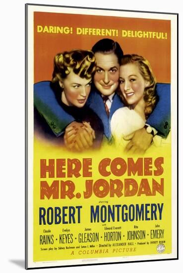 Here Comes Mr. Jordan, Rita Johnson, Robert Montgomery, Evelyn Keyes, 1941-null-Mounted Photo