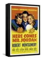 Here Comes Mr. Jordan, Rita Johnson, Robert Montgomery, Evelyn Keyes, 1941-null-Framed Stretched Canvas