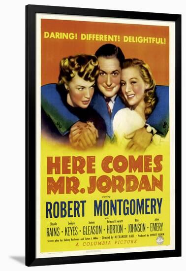 Here Comes Mr. Jordan, Rita Johnson, Robert Montgomery, Evelyn Keyes, 1941-null-Framed Photo