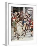 Here Comes the Bride, Wedding of Washington, c.1759-Jean Leon Gerome Ferris-Framed Giclee Print