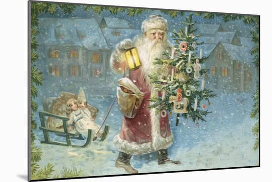 Here Comes the Christmas Tree-null-Mounted Giclee Print