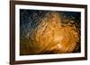 Here comes the sun-Looking out of a tubing wave at sunrise from inside the wave-Mark A Johnson-Framed Photographic Print