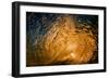 Here comes the sun-Looking out of a tubing wave at sunrise from inside the wave-Mark A Johnson-Framed Photographic Print