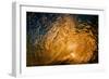 Here comes the sun-Looking out of a tubing wave at sunrise from inside the wave-Mark A Johnson-Framed Photographic Print