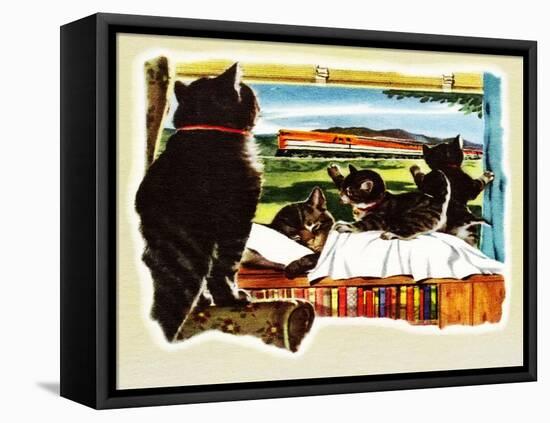 Here Comes Your Train, Chester-Charles Bracker-Framed Stretched Canvas