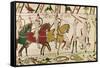 Here Fell the Brothers of Harold: Gyrth and Leofwine, Detail from the Bayeux Tapestry, Before 1082-null-Framed Stretched Canvas