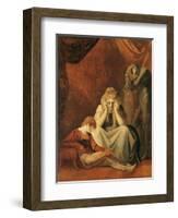 Here I and Sorrow Sit", Act II Scene I of "King John" by William Shakespeare 1783-Henry Fuseli-Framed Giclee Print