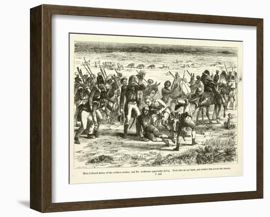Here I Found Many of the Soldiers Sitting-null-Framed Giclee Print