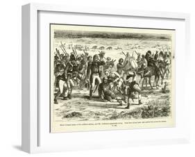 Here I Found Many of the Soldiers Sitting-null-Framed Giclee Print