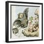 Here is the food kids, 1893 watercolor on paper-Theodor Severin Kittelsen-Framed Giclee Print