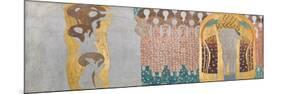 Here's a Kiss to the Whole World!, Detail of the Beethoven Frieze, 1902 (Mixed Media on Stucco)-Gustav Klimt-Mounted Giclee Print