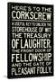 Here's To The Corkscrew-null-Framed Poster