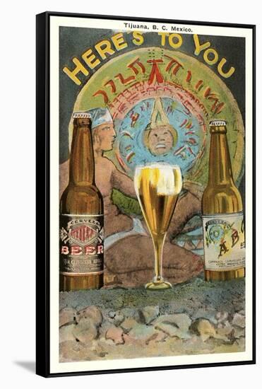 Here's to You, Mexican Beer-null-Framed Stretched Canvas