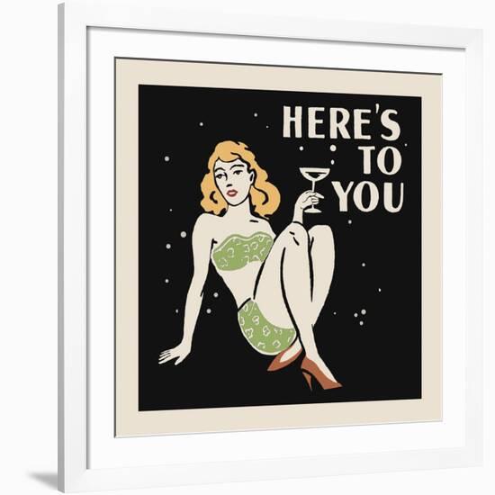 Here's to You-Retro Series-Framed Art Print