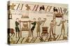 Here They Cook the Meat, Detail from the Bayeux Tapestry, Before 1082-null-Stretched Canvas
