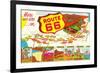 Here We are on Route 66-null-Framed Premium Giclee Print