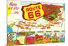 Here We are on Route 66-null-Mounted Premium Giclee Print