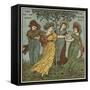 Here We Go Round the Mulberry Bush-Walter Crane-Framed Stretched Canvas
