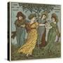 Here We Go Round the Mulberry Bush-Walter Crane-Stretched Canvas