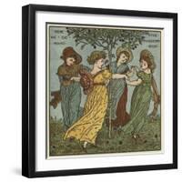 Here We Go Round the Mulberry Bush-Walter Crane-Framed Giclee Print