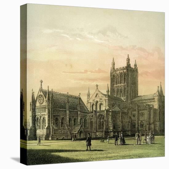 Hereford Cathedral, Herefordshire, C1870-Hanhart-Stretched Canvas