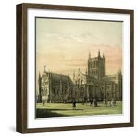 Hereford Cathedral, Herefordshire, C1870-Hanhart-Framed Giclee Print