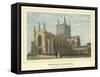 Hereford Cathedral, South West View with Cloisters-Benjamin Baud-Framed Stretched Canvas
