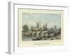 Hereford Cathedral, View from the River-Benjamin Baud-Framed Giclee Print