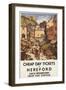 Hereford, England - Market Scene Railway Poster-Lantern Press-Framed Art Print
